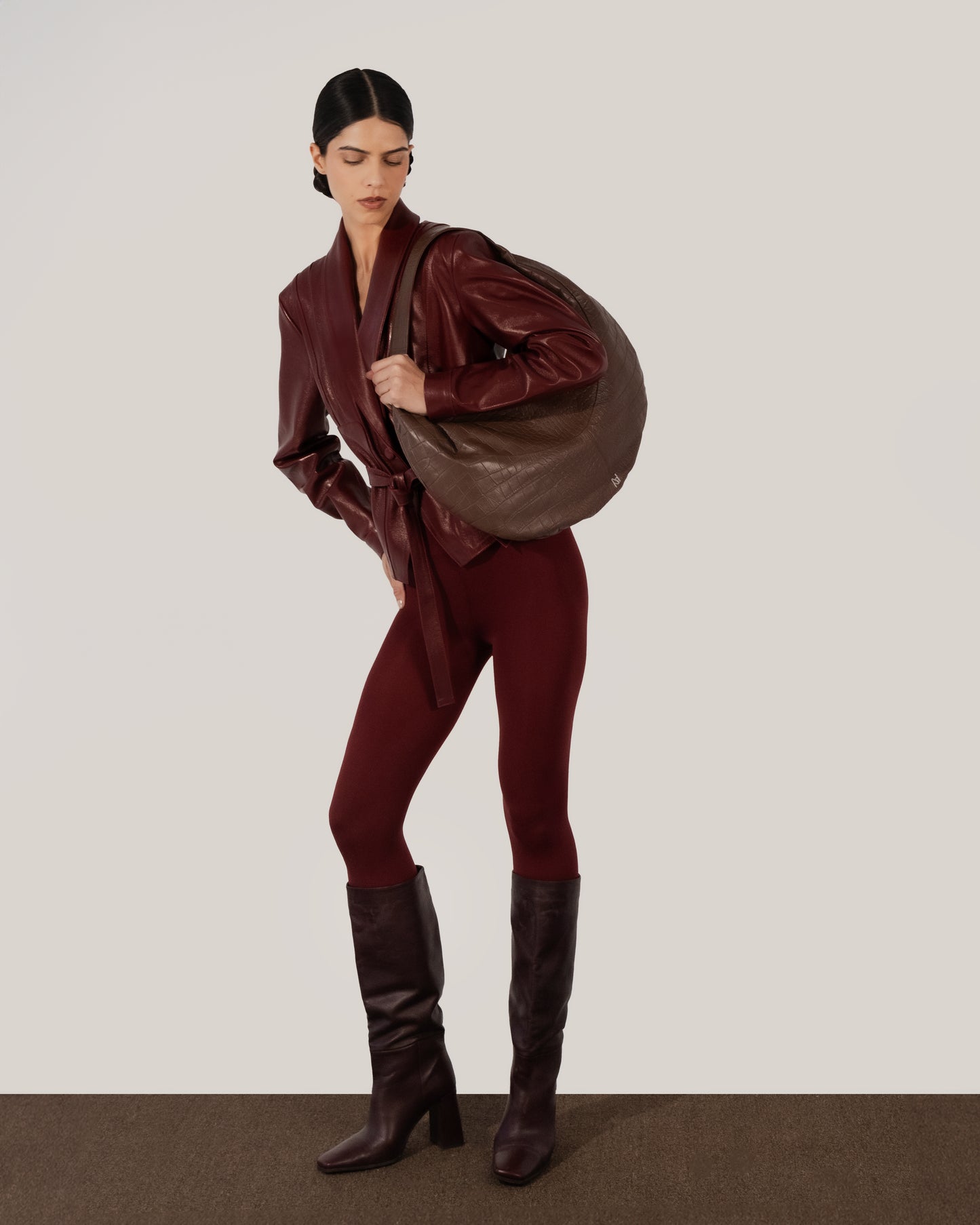 Damian Leather Jacket Burgundy