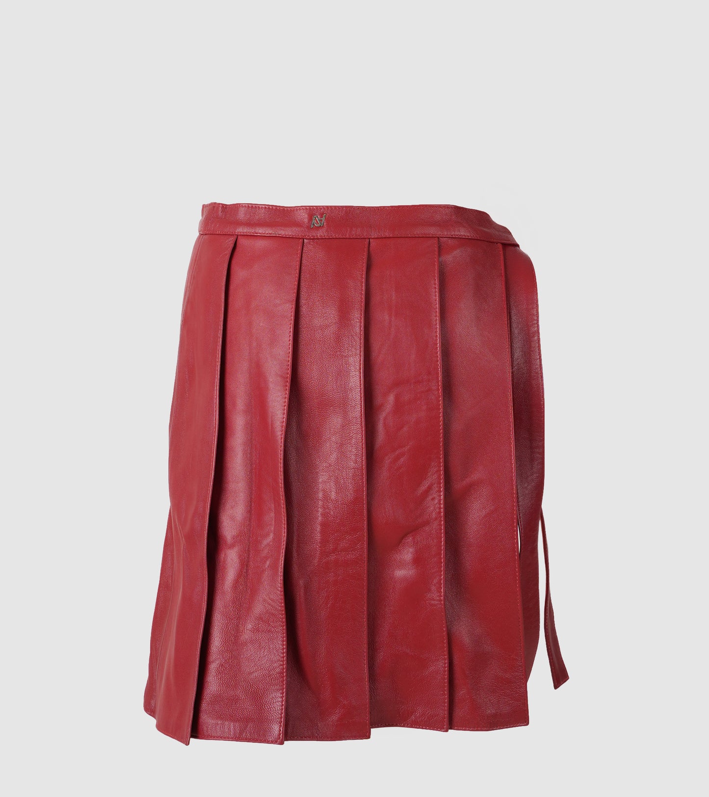 Veya Wrap On Leather Belt Red