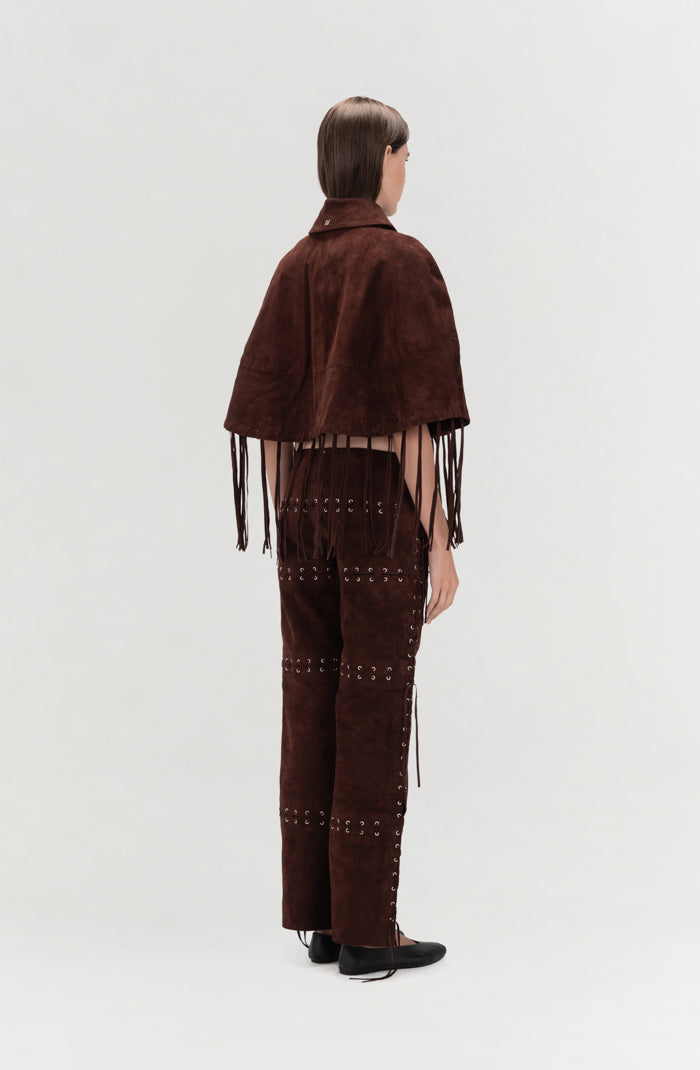 Phoebe Suede Pants Brown