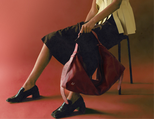 Ophelia II Oversized Leather Bag Red