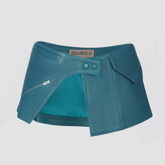 Bonnie Leather Waist Belt Creulean Blue