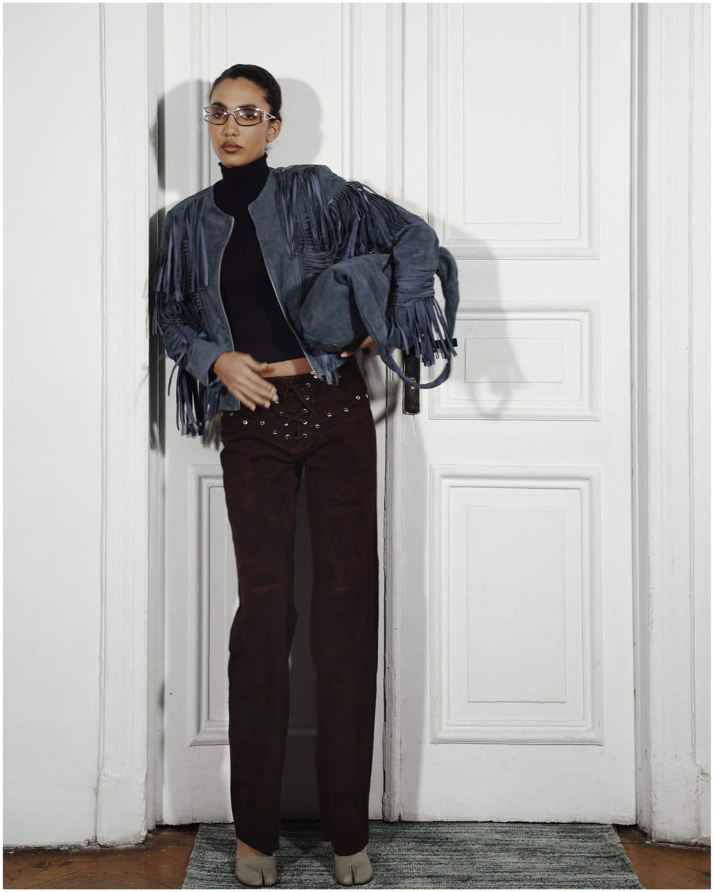 Aurora Suede Jacket Blue