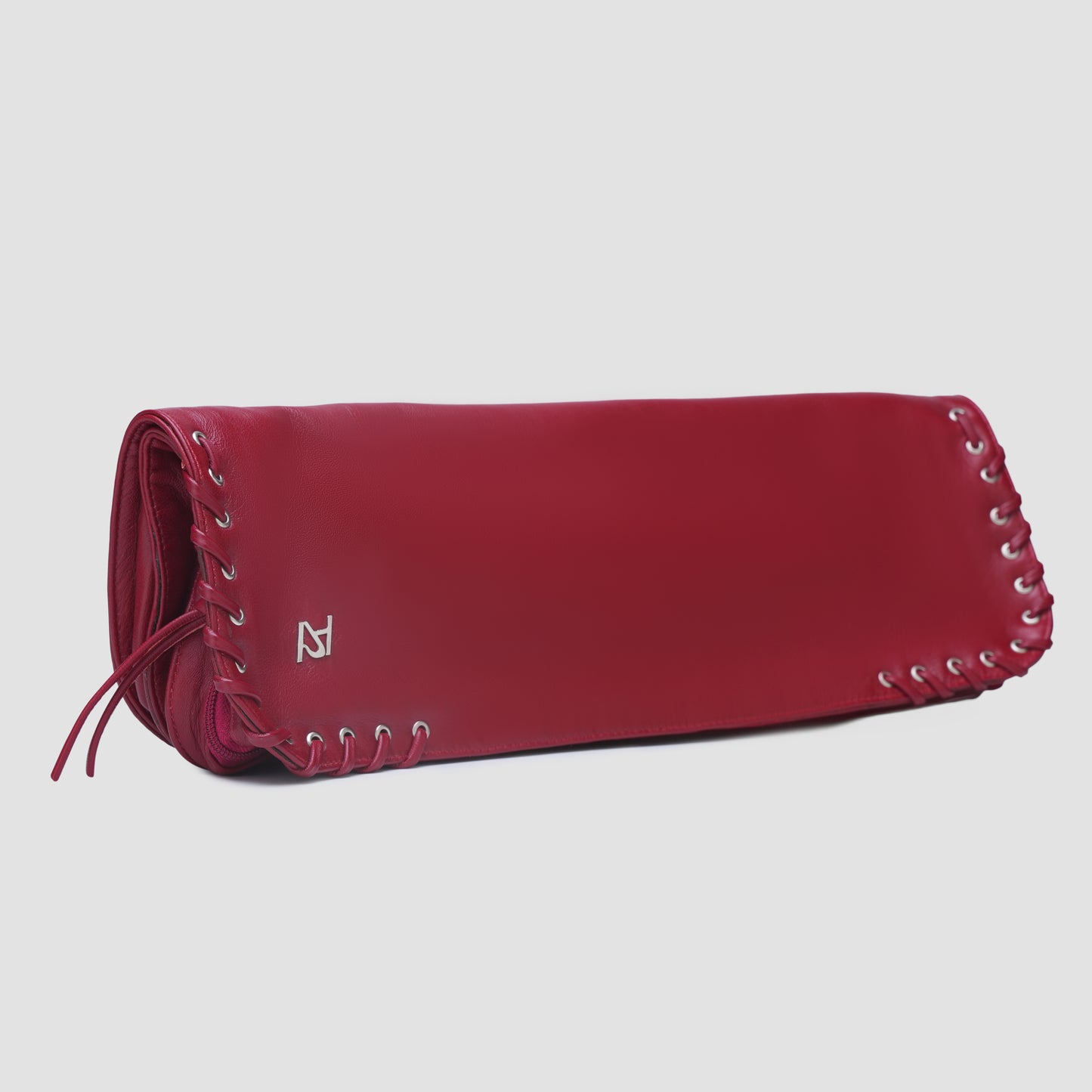 Annabelle Clutch Leather Bag Red