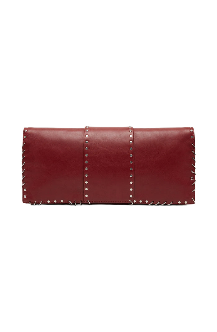 Annabelle II Leather Clutch Red