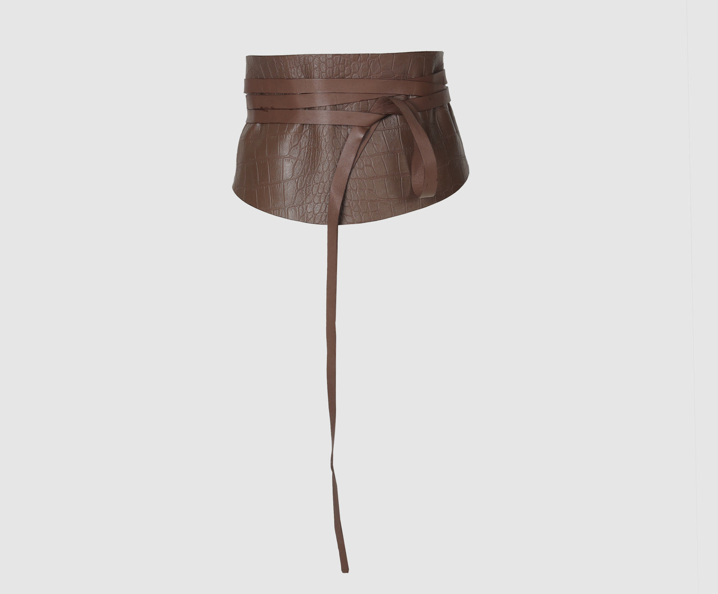 Anya Waist Belt Brown Croc