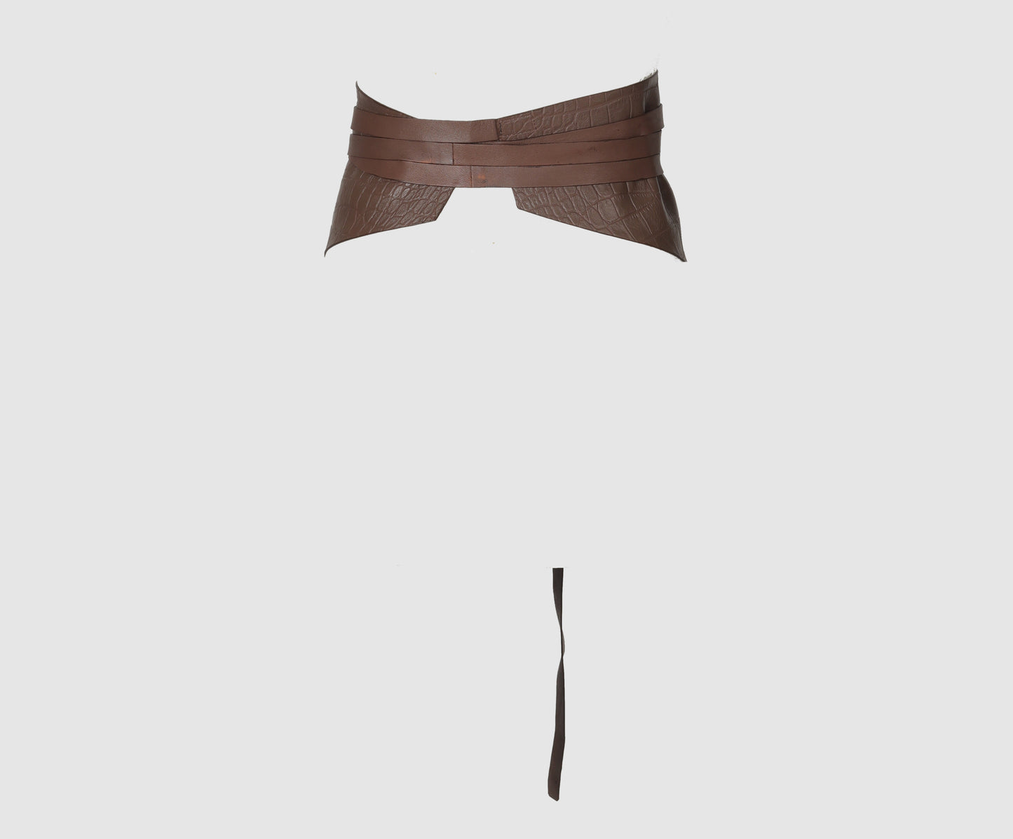 Anya Waist Belt Brown Croc