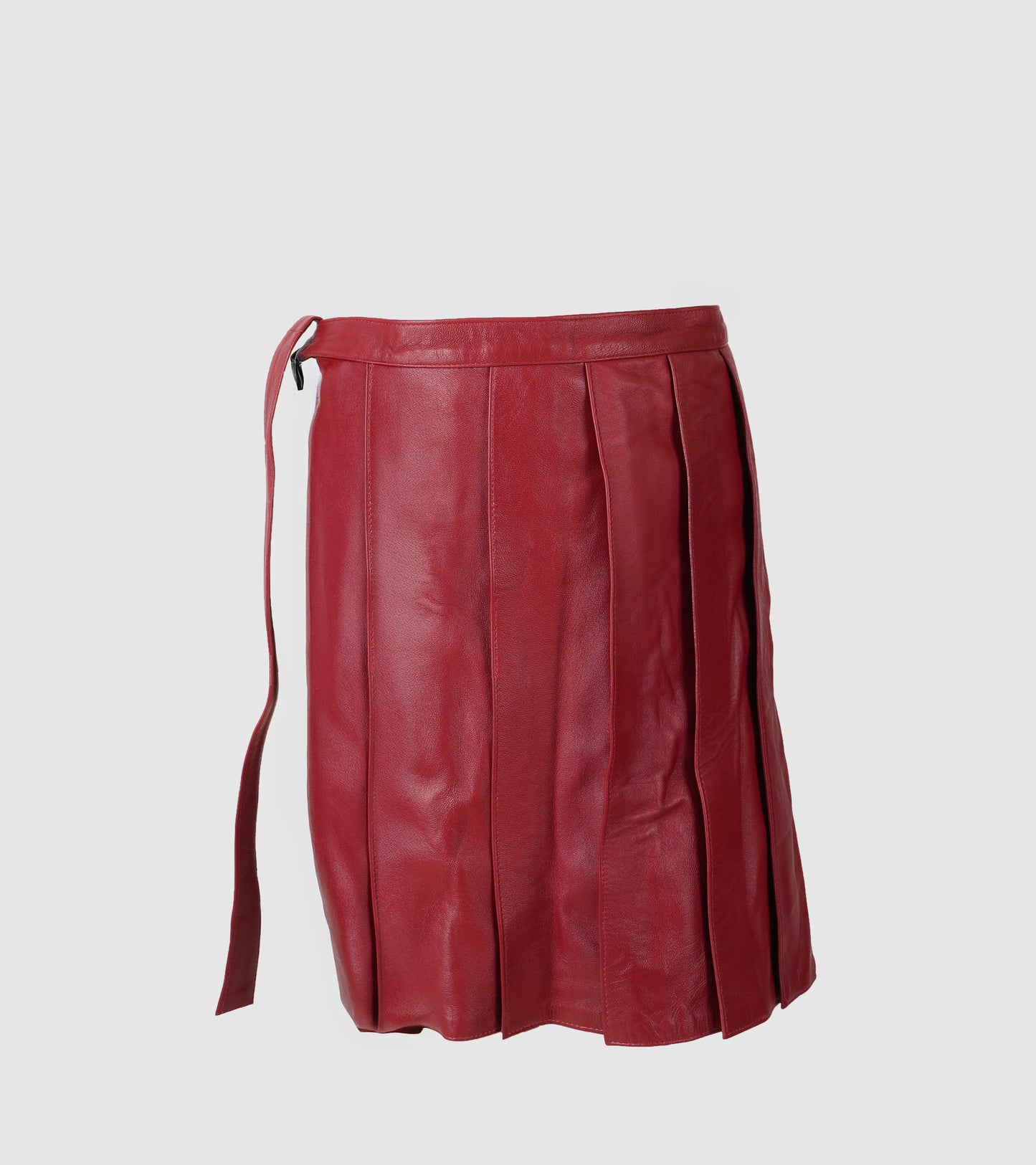 Veya Wrap On Leather Belt Red