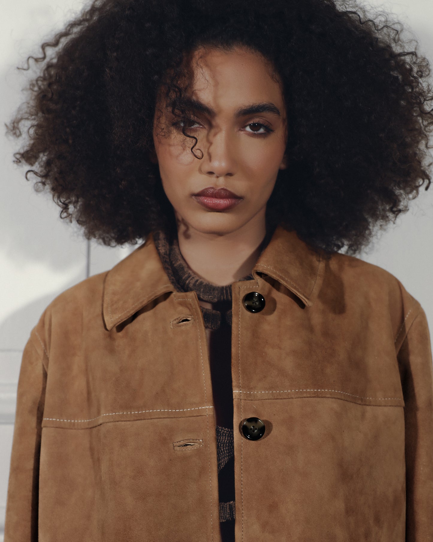 Gemma Suede Coat  Beige