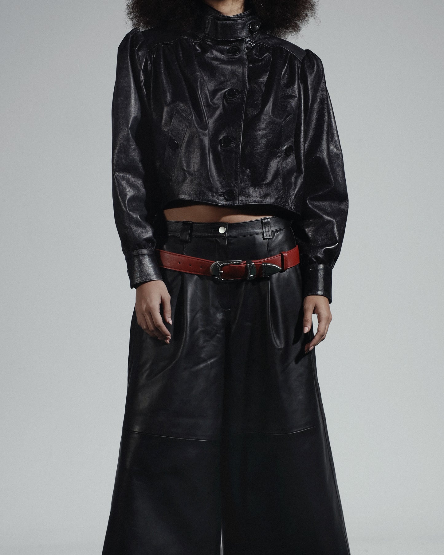 Lennox Leather Jacket Glossy Black
