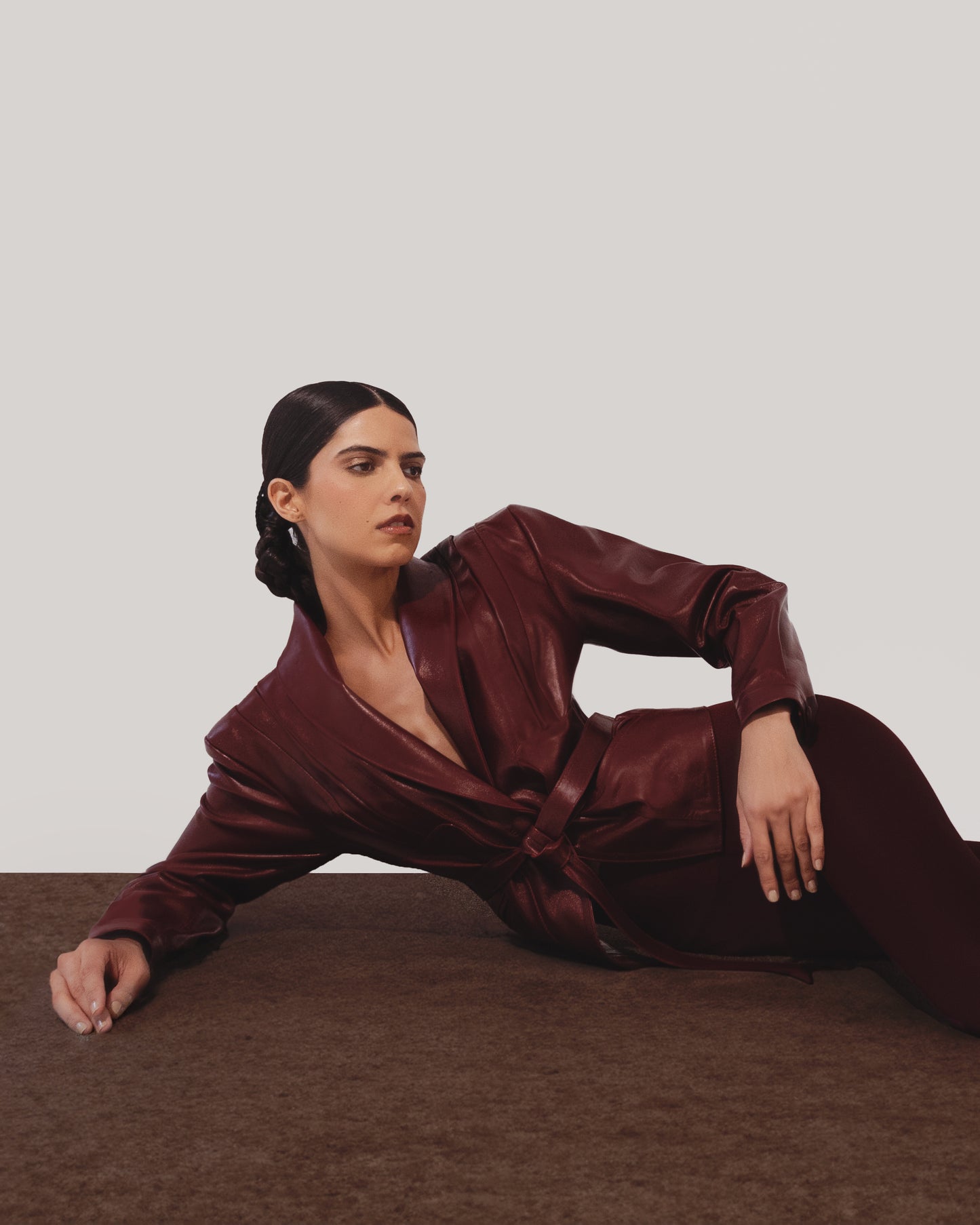 Damian Leather Jacket Burgundy