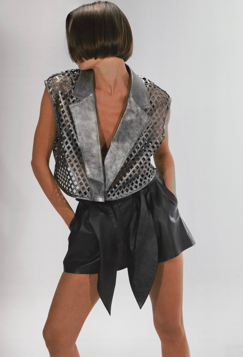 Moonbow Leather Shorts Black
