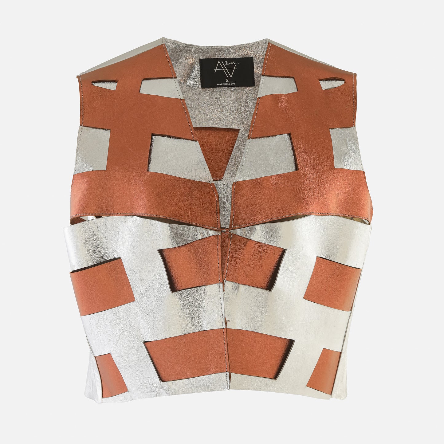 Aiden Leather Vest Burnt Copper