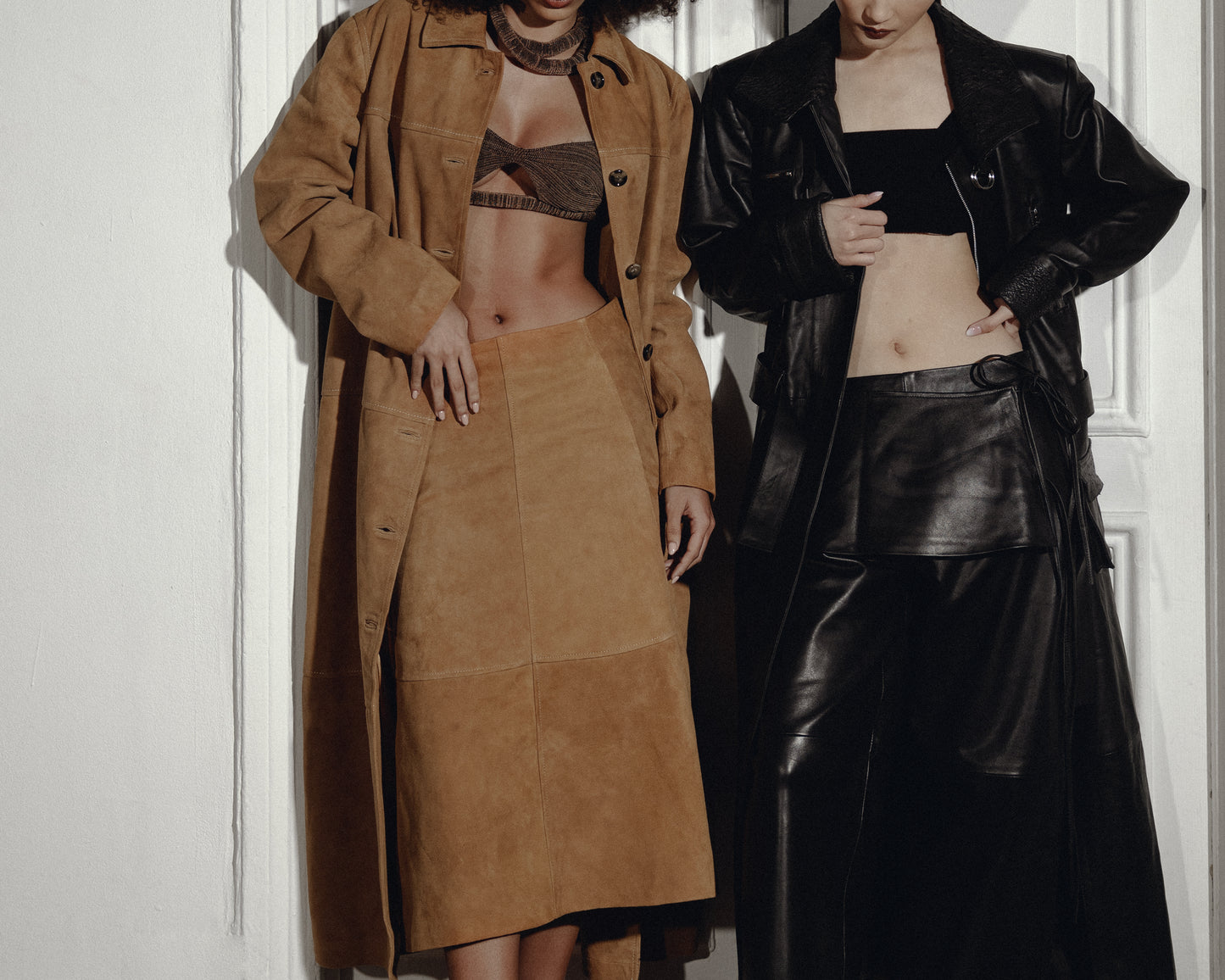 Isabelle Suede Skirt Beige