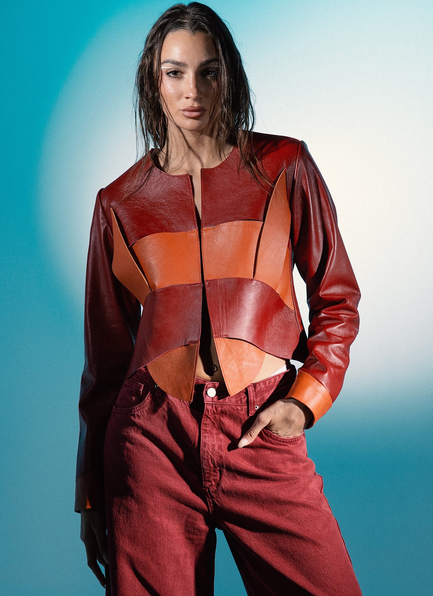Nox Leather Jacket Red
