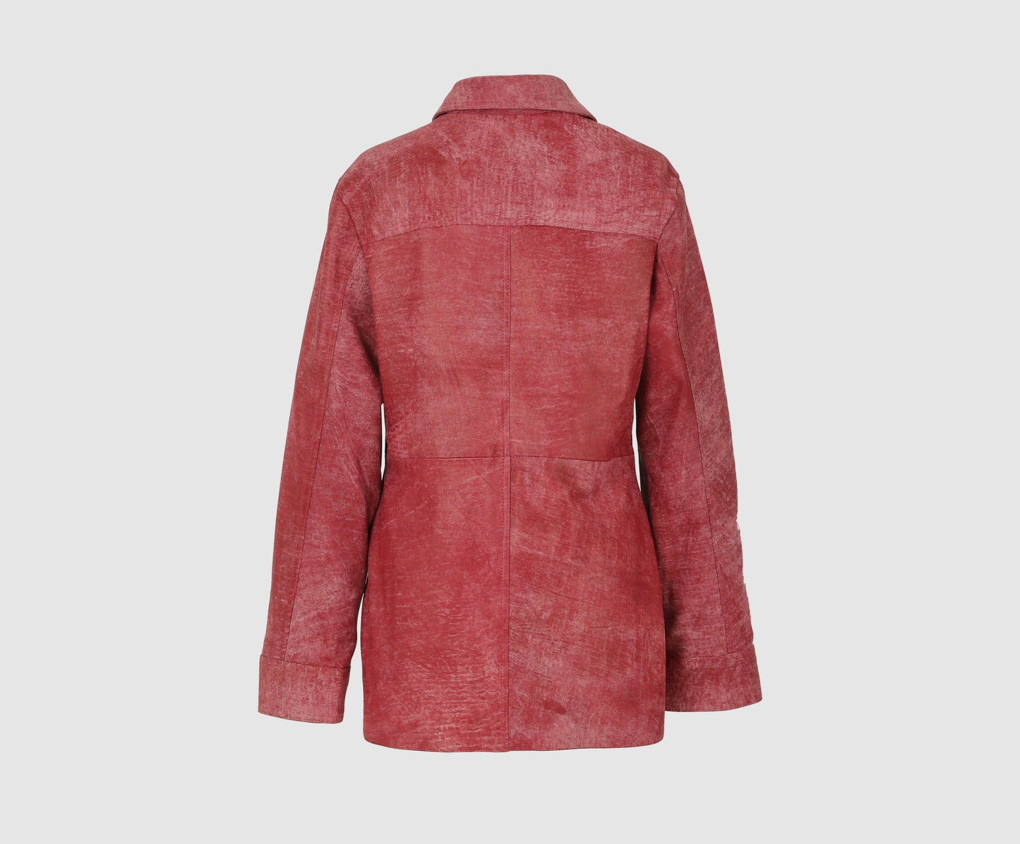 Mason Leather Shirt Washed Red
