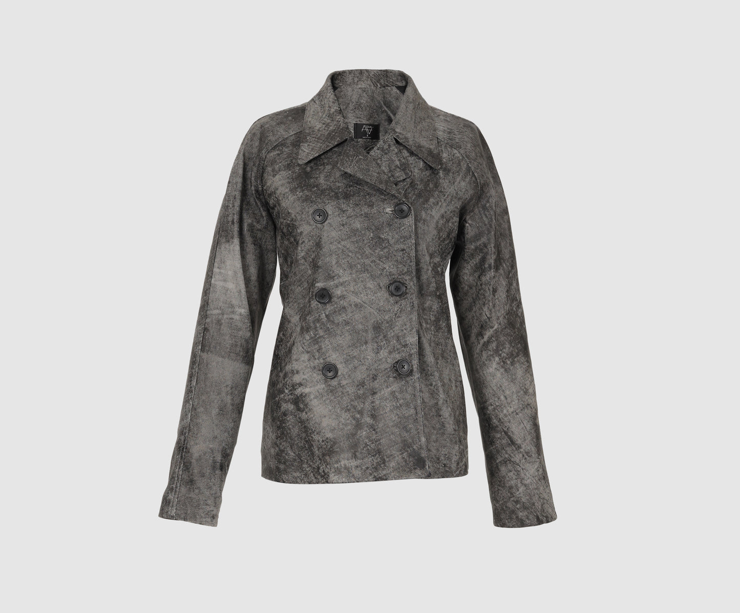 Gianna Leather Blazer Washed Black