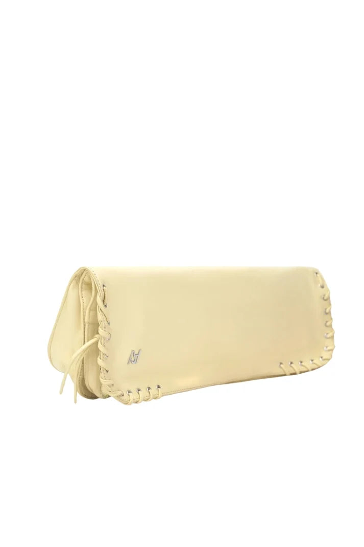 Annabelle Clutch Leather Bag Butter Yellow