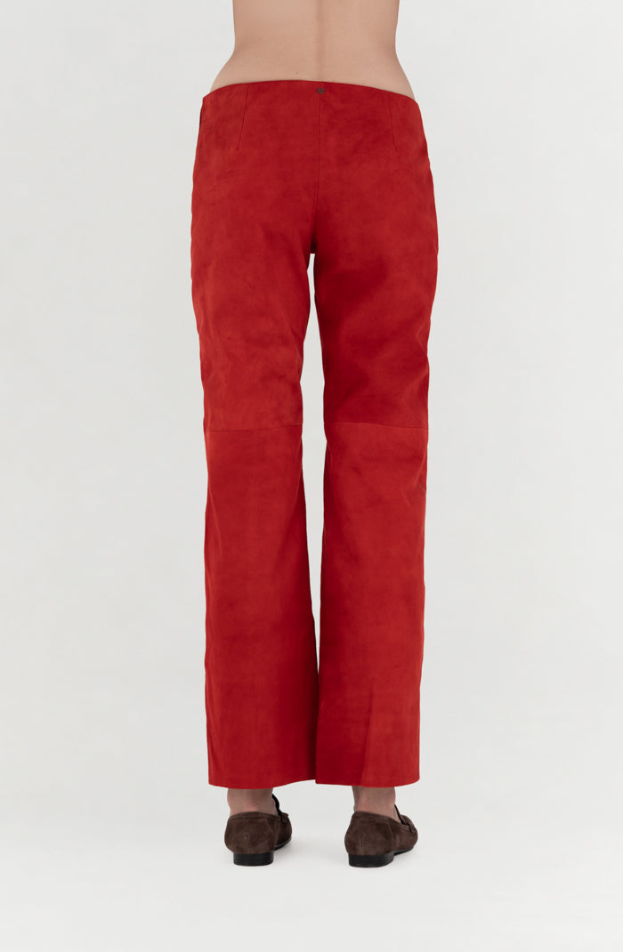 Adrian Suede Pants Red