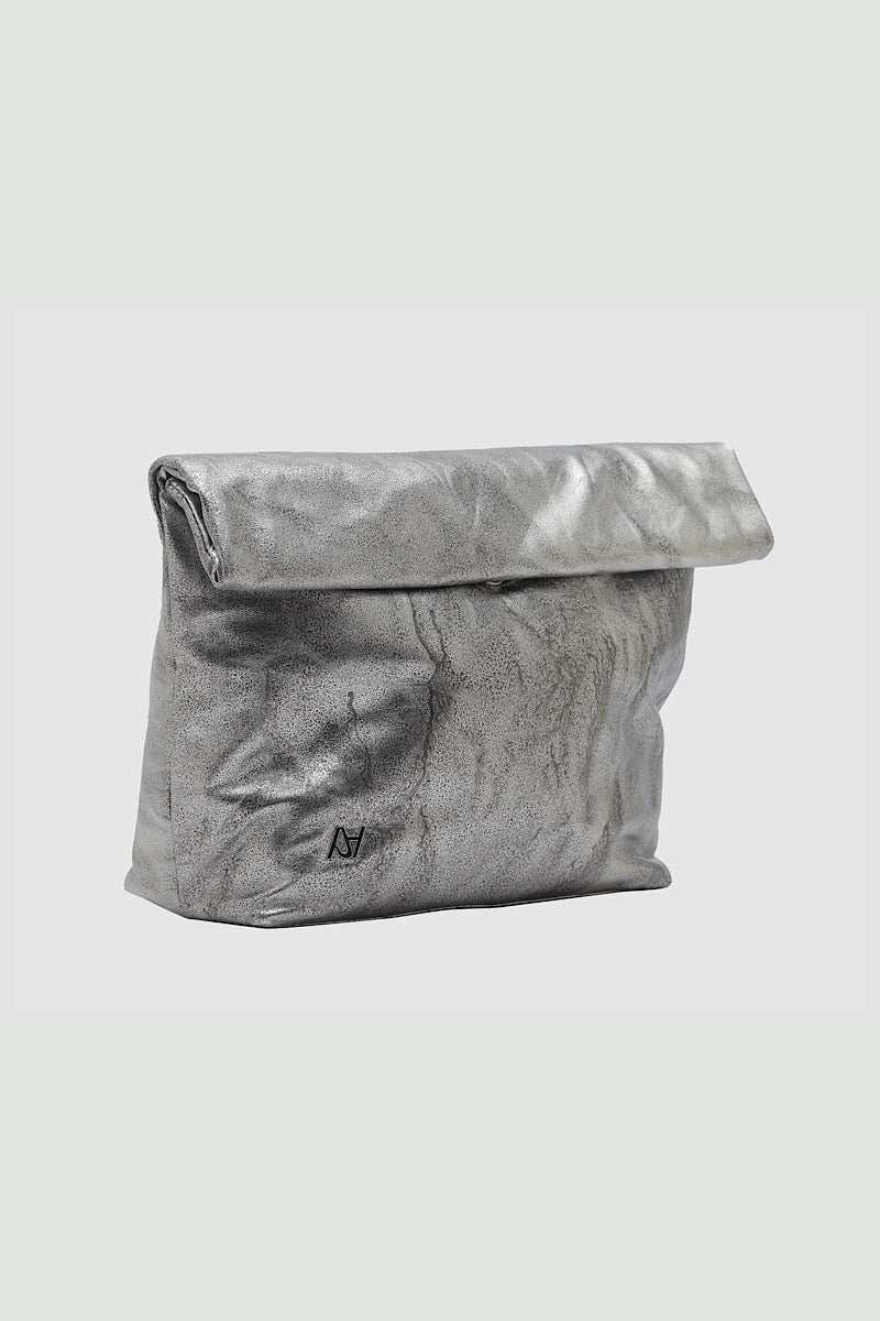 Ariana Leather Bag Washed Silver