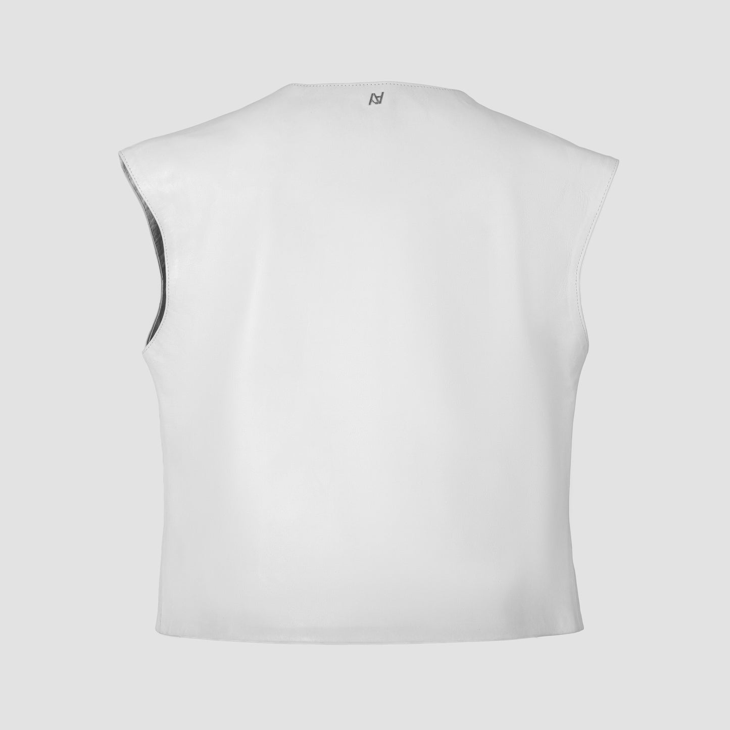 Fiona Leather Top White