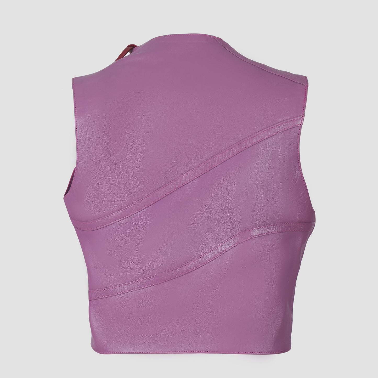 Mason Leather Vest Purple