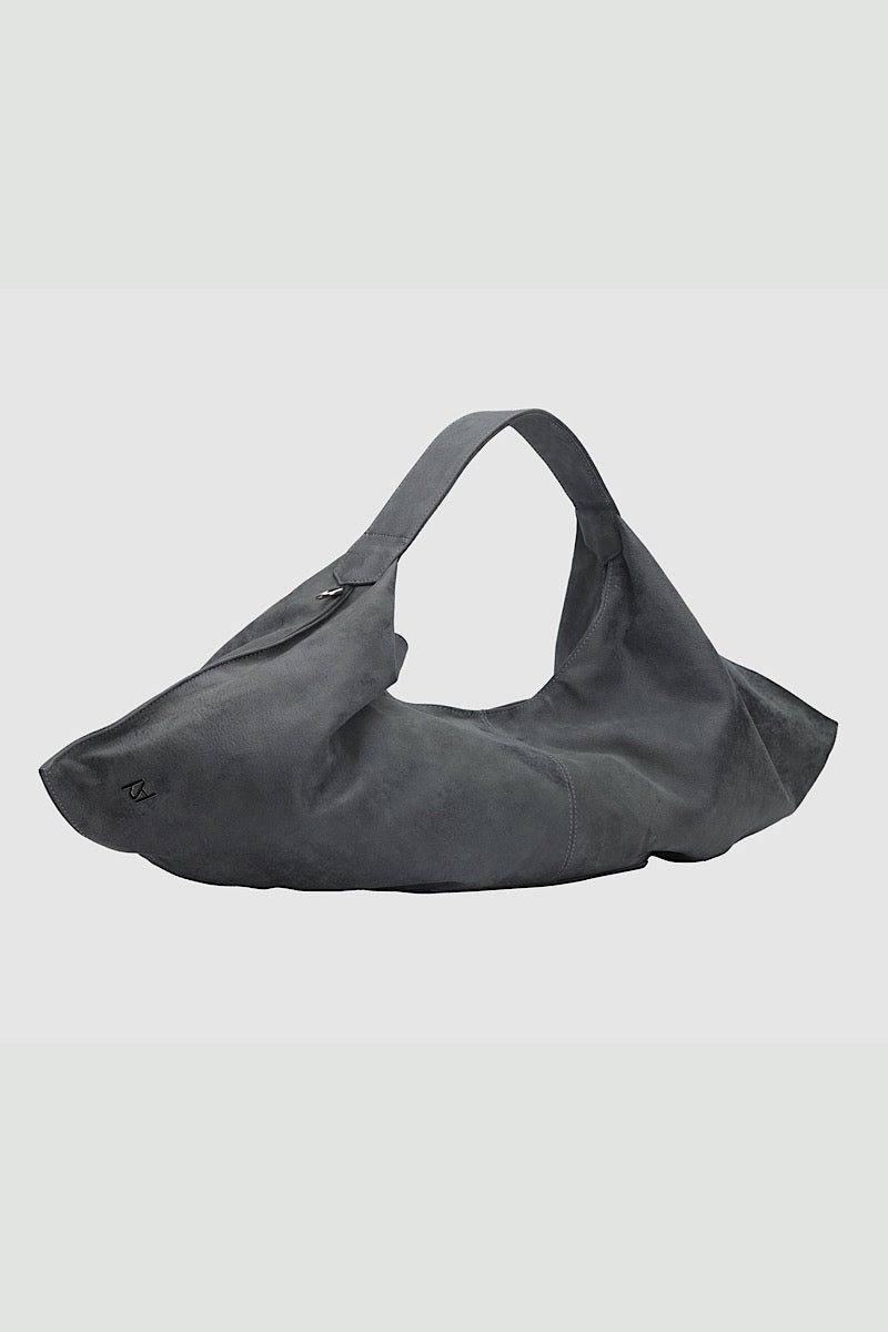 Ophelia Oversized Leather Bag Washed Grey