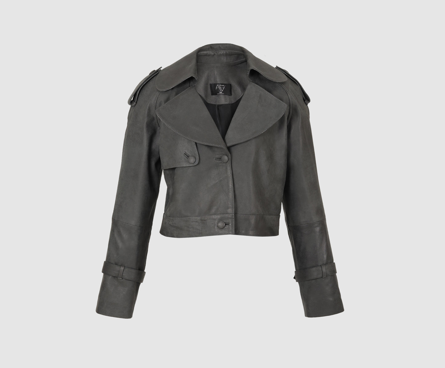 Audax Leather Jacket Washed Grey