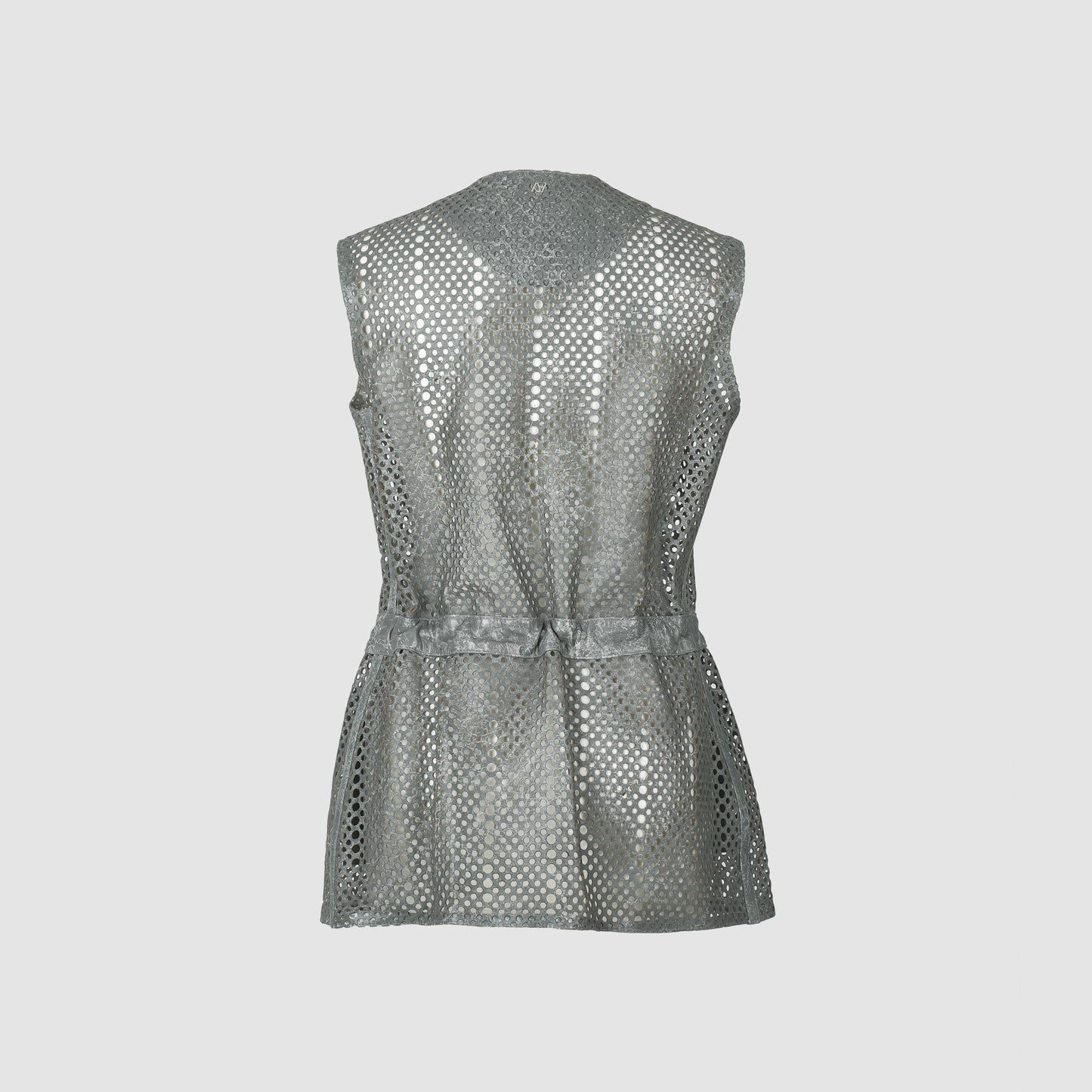 Alina Leather Vest Grey