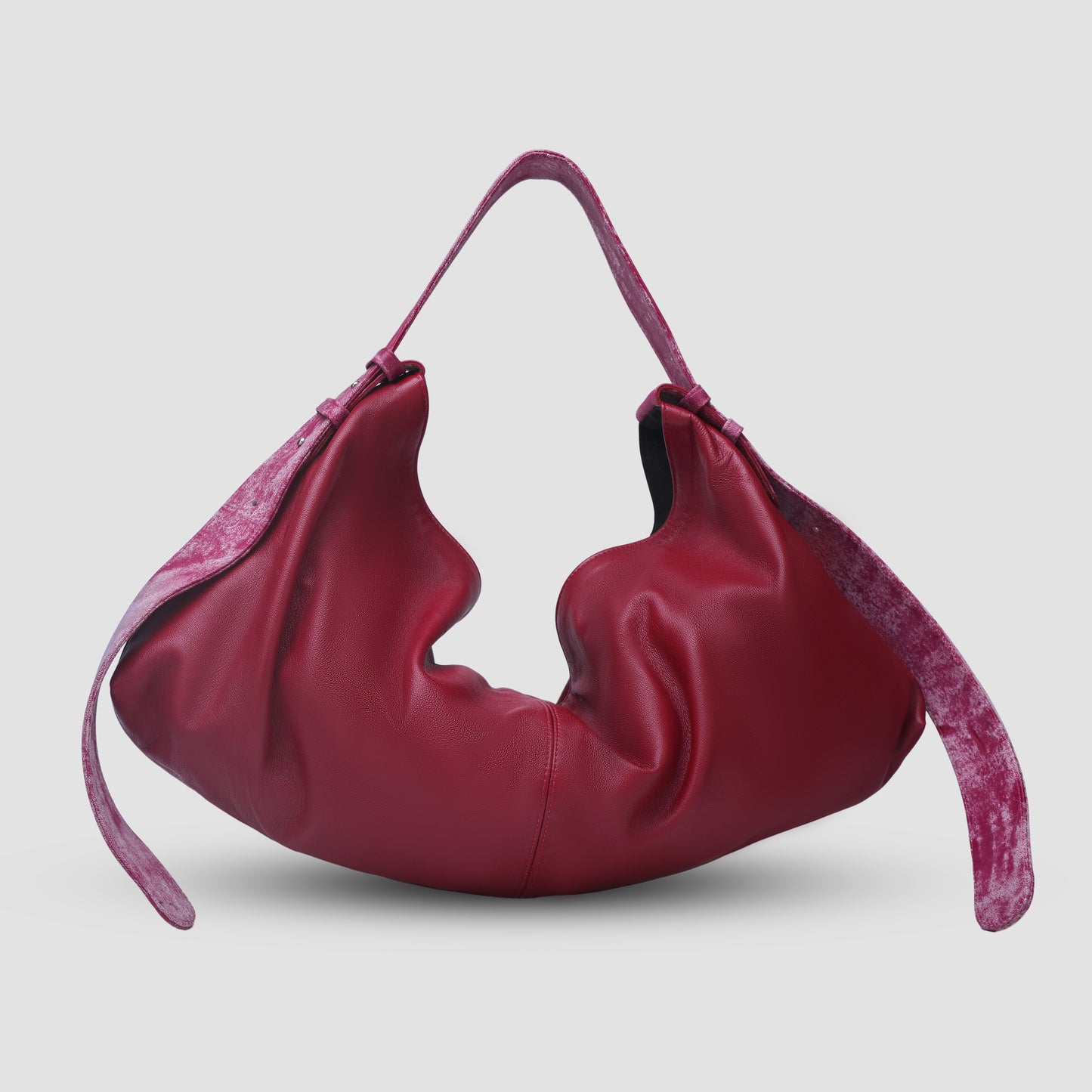 Ophelia II Oversized Leather Bag Red