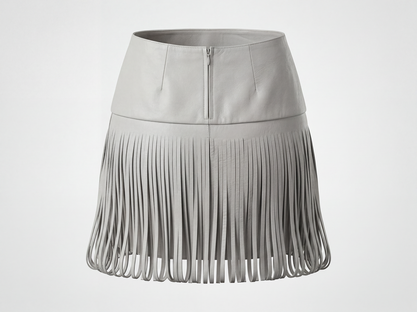 Ellie Leather Skirt White