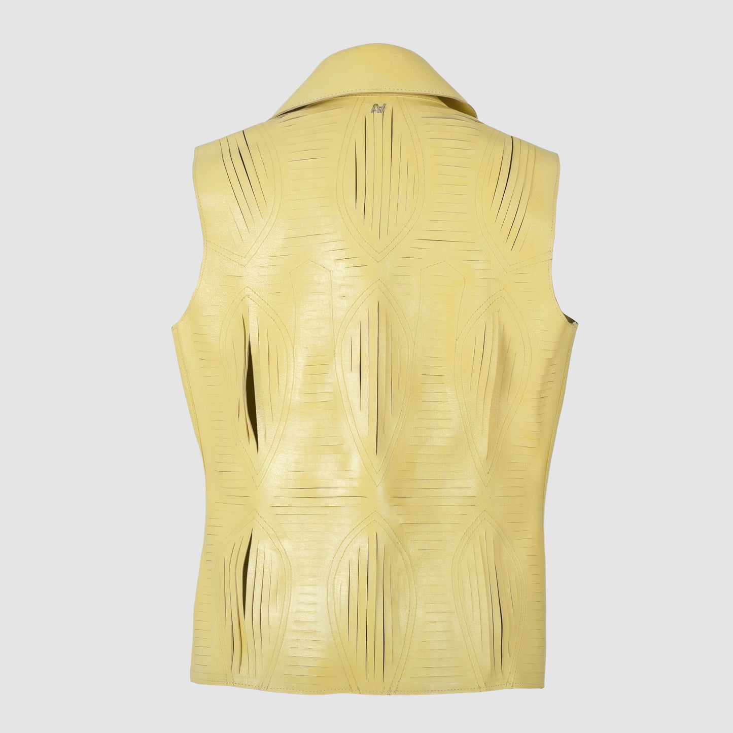 Jayden Leather Vest Butter Yellow