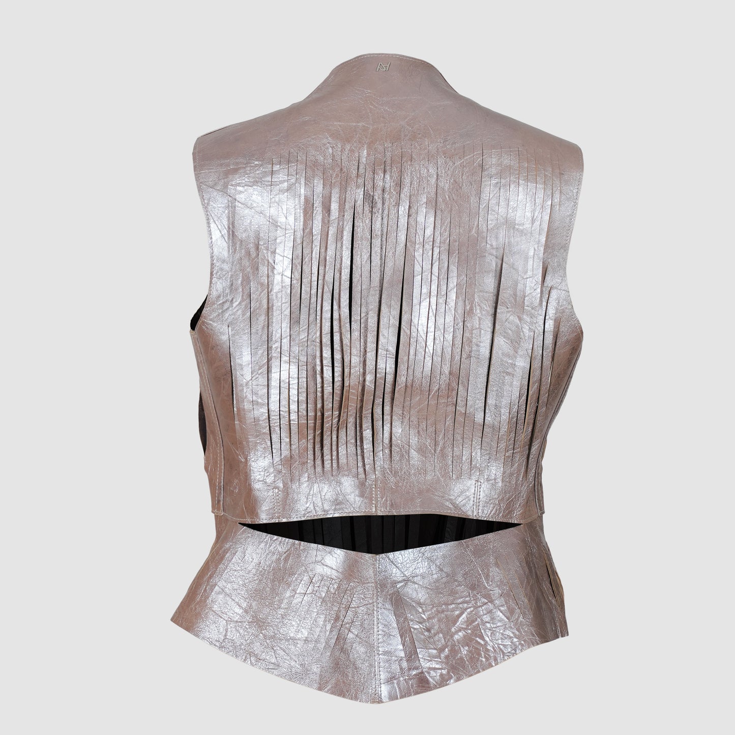 Ayla II Leather Vest Dusty Rose