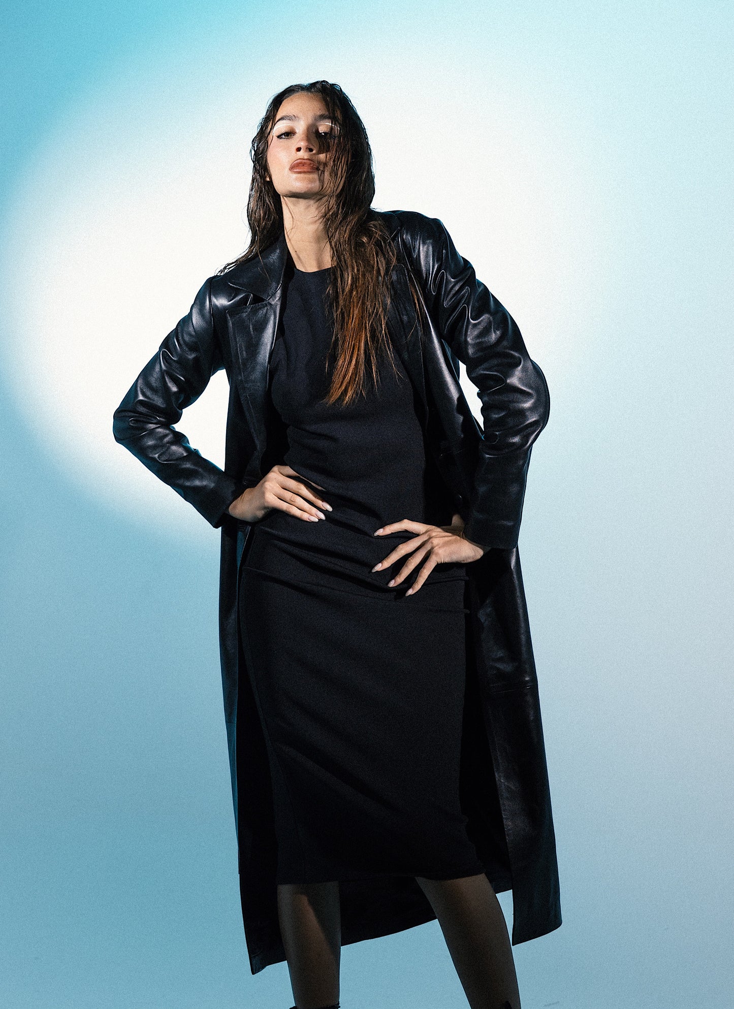 Dominic Leather Coat Black
