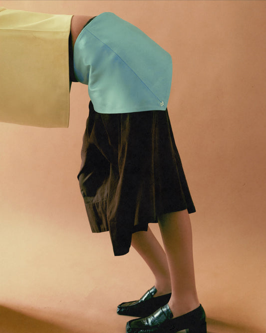 Leather Bandana Electric Baby Blue