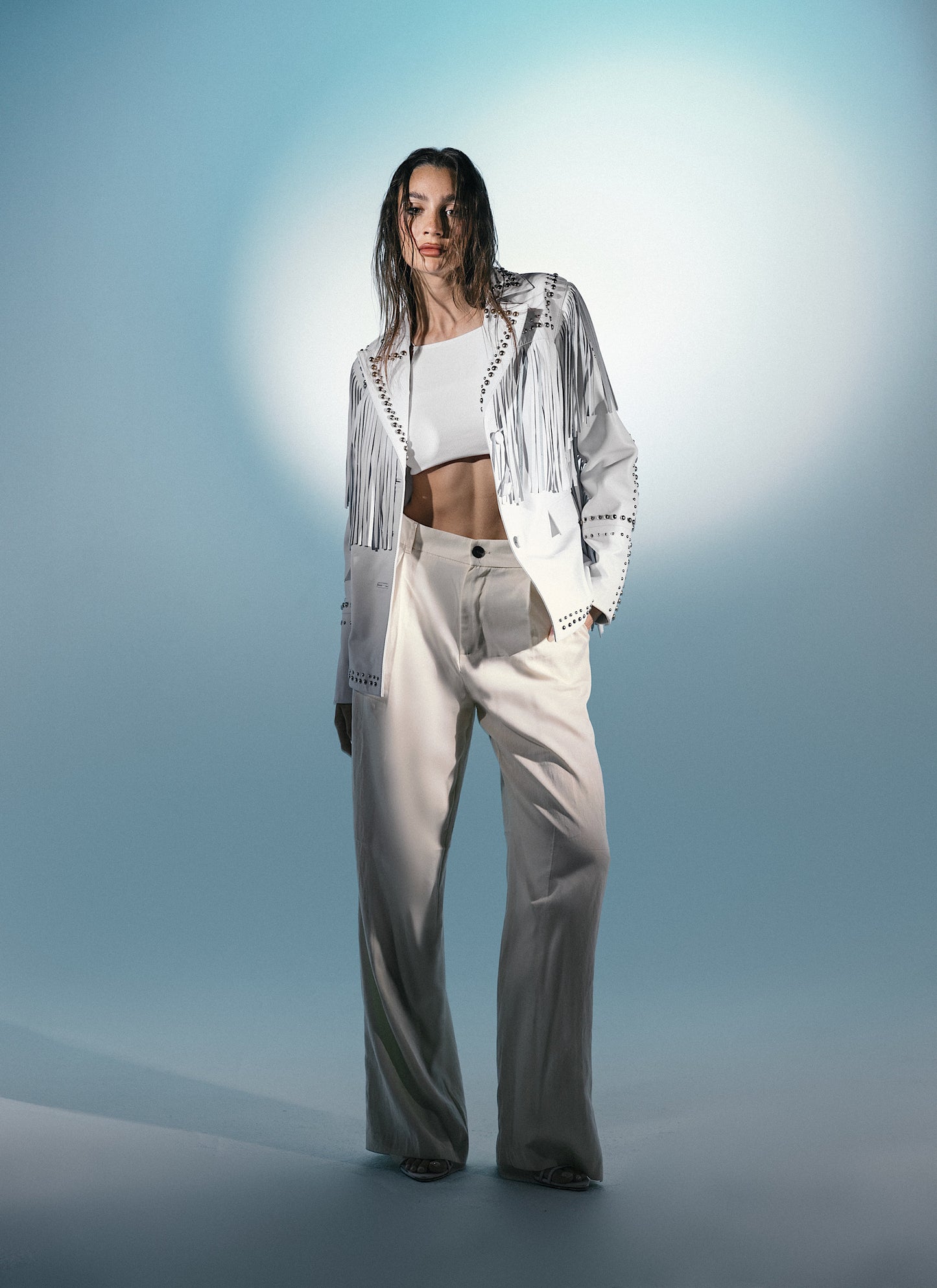 Scarlett Leather Jacket White