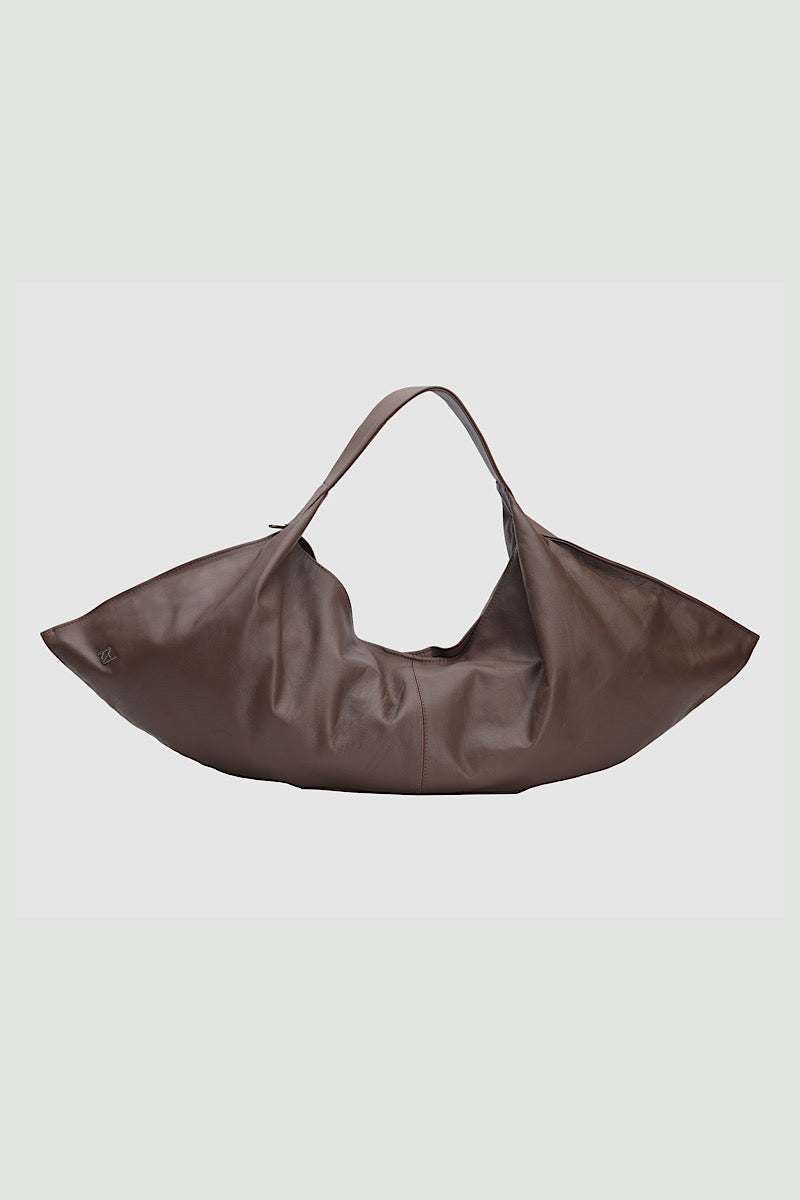 Ophelia Oversized Leather Bag Brown