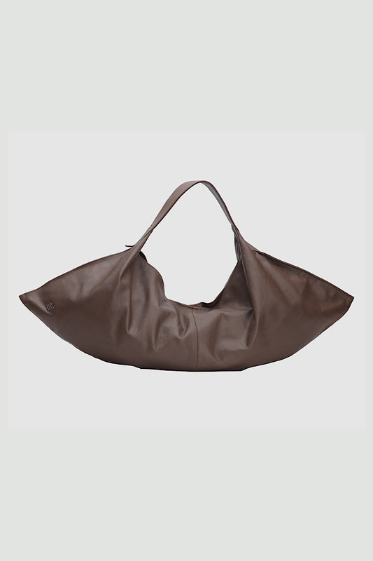 Ophelia Oversized Leather Bag Brown