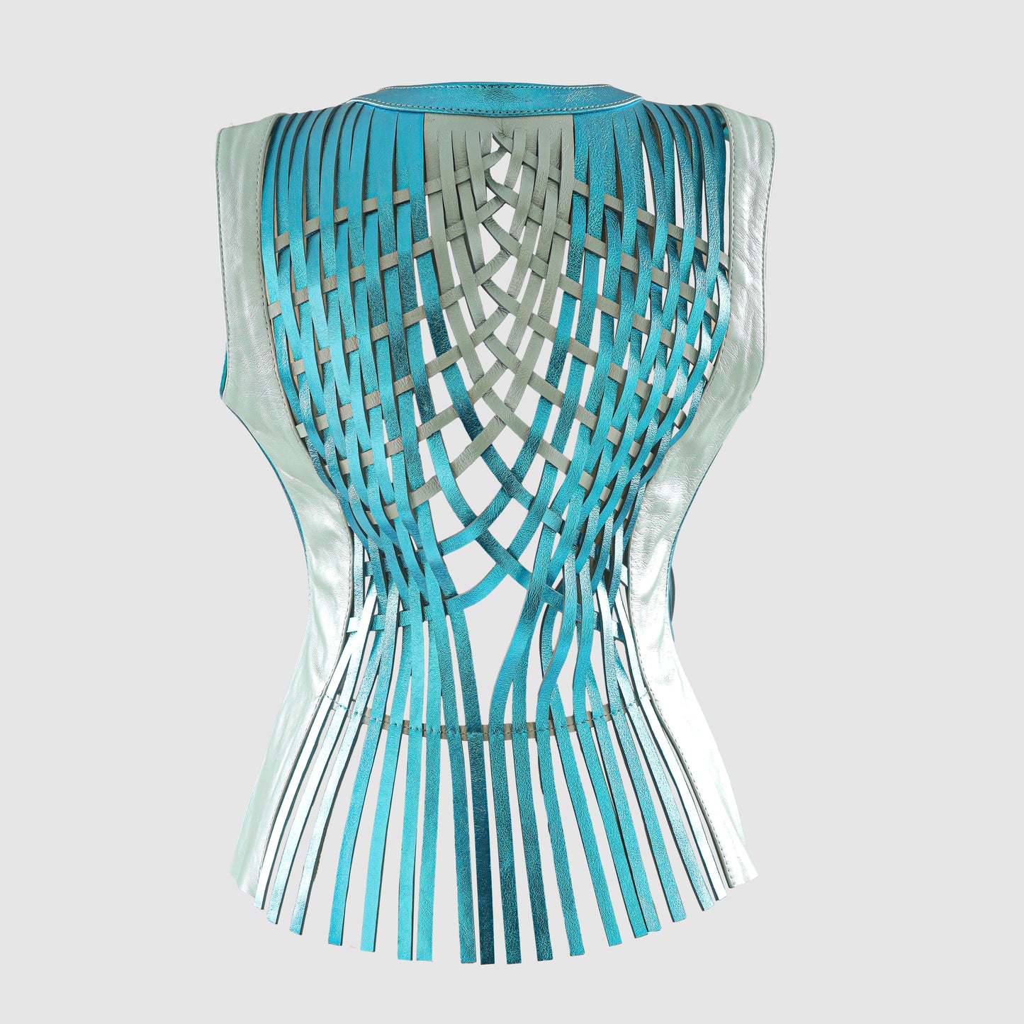 Attalea Leather Vest II Electric Blue