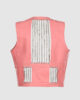 Aria Leather Vest Blush Pink