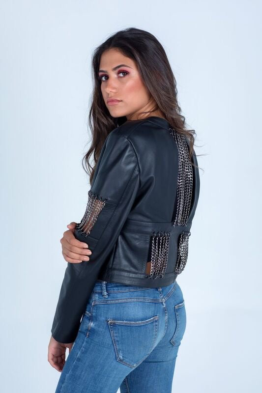 Aria Leather Jacket Black