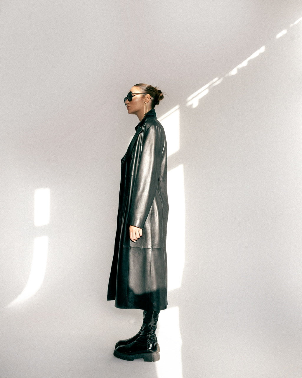Aster Leather Coat Black