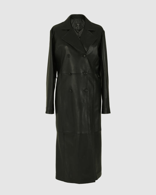 Aster Leather Coat Black