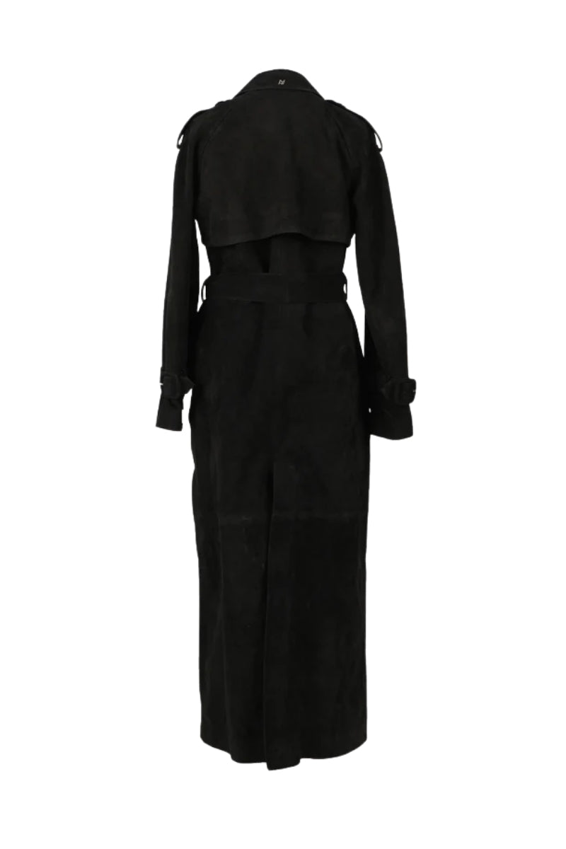 Astrid Suede Coat Black