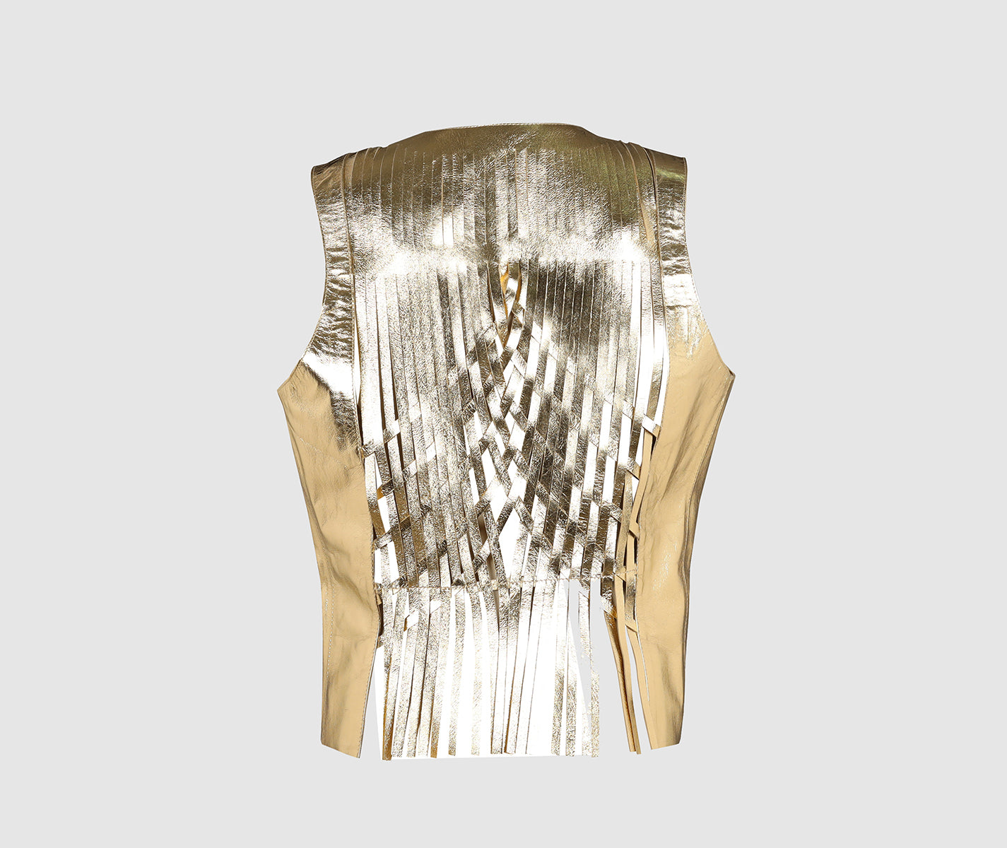 Attalea Leather Vest Gold