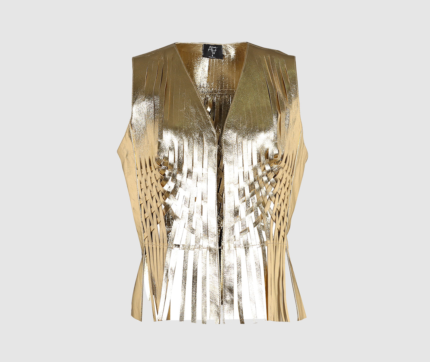 Attalea Leather Vest Gold