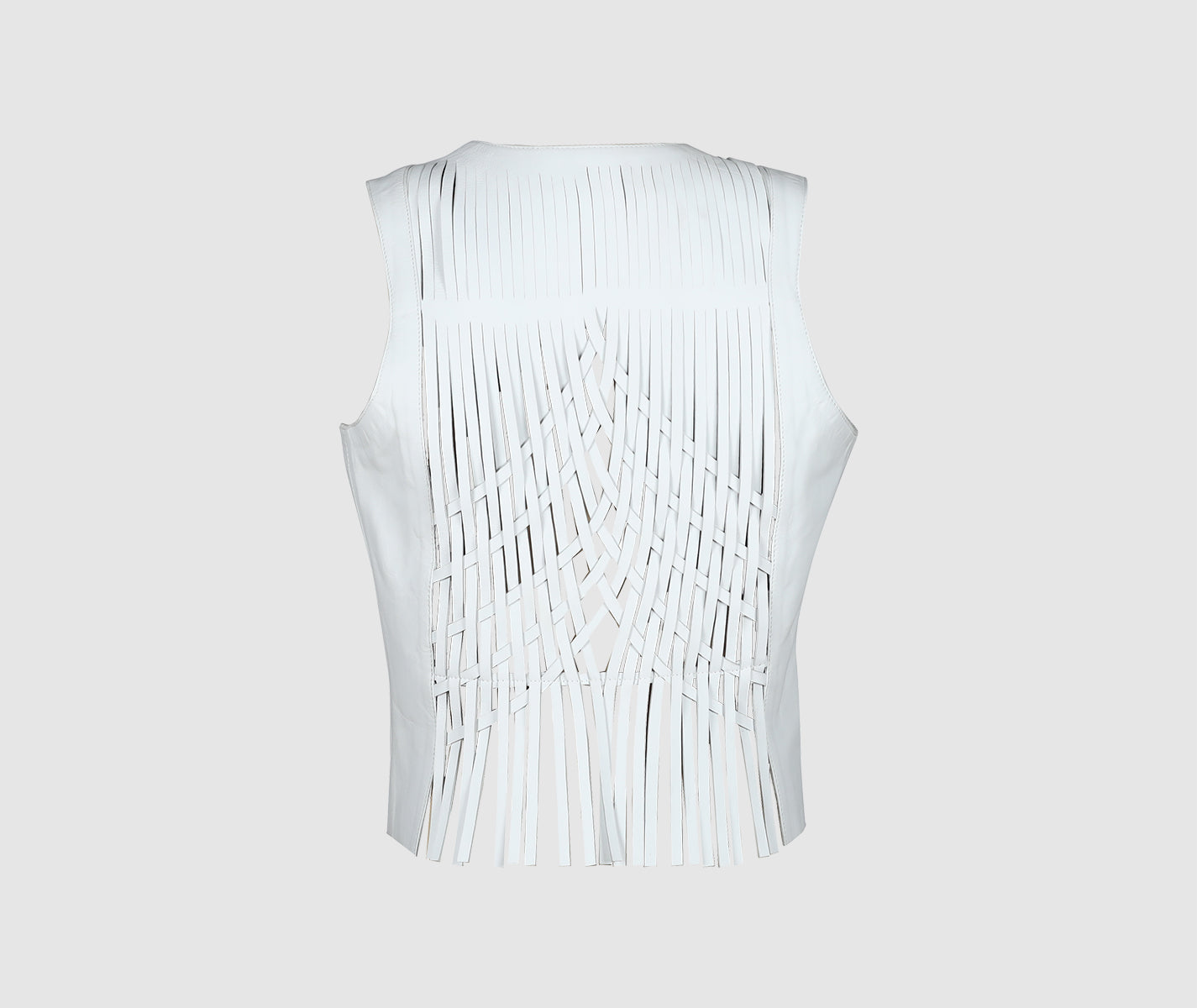 Attalea Leather Vest White