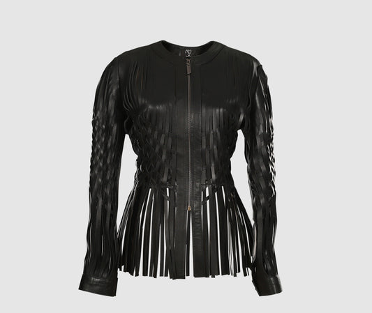 Attalea Leather Jacket Black