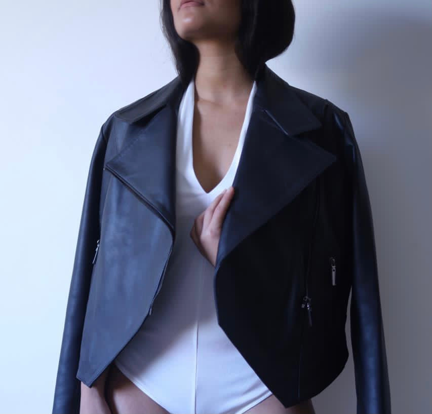 Ausborn Leather Jacket Black