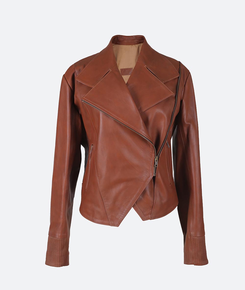 Ausborn Leather Jacket Camel