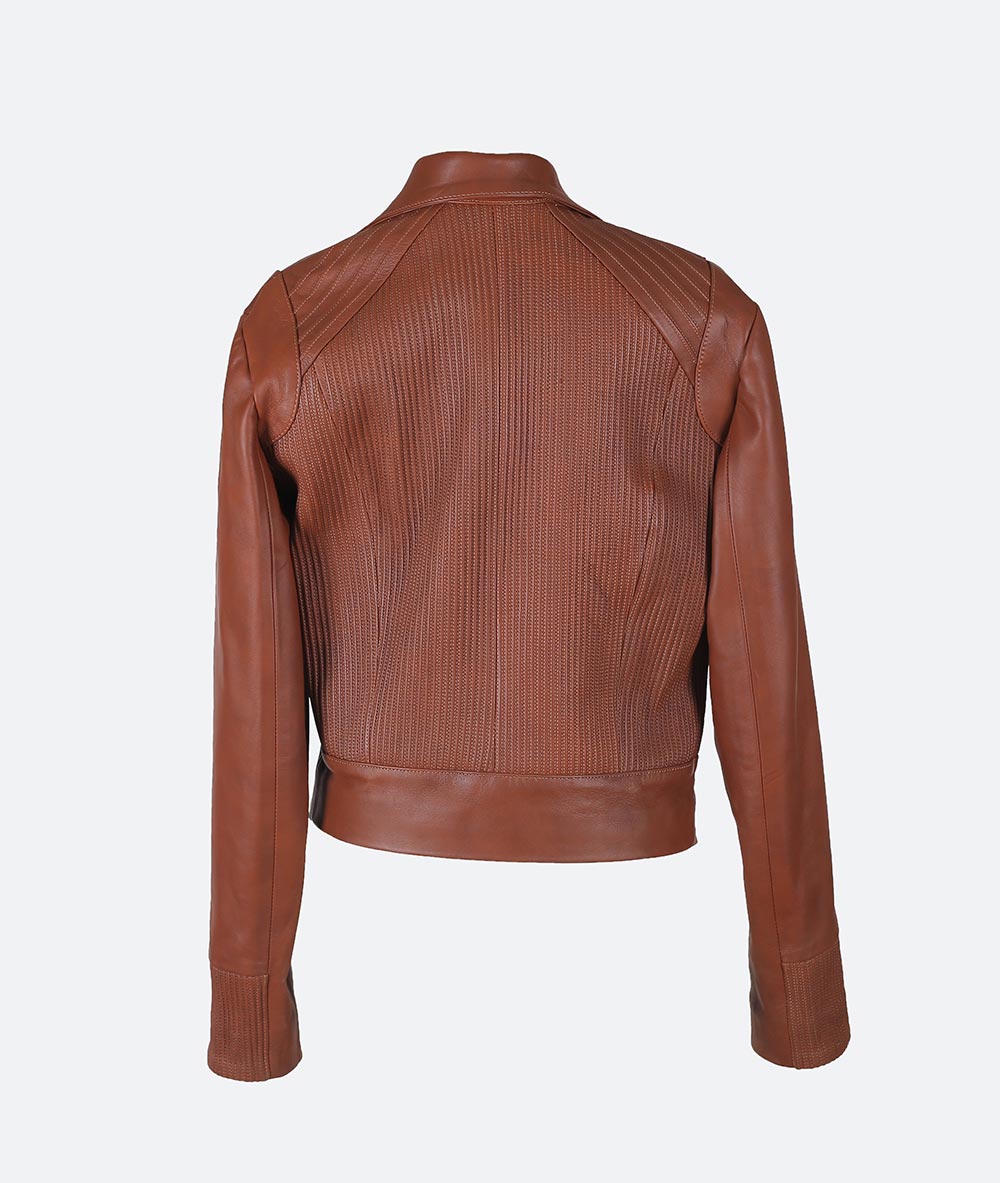 Ausborn Leather Jacket Camel